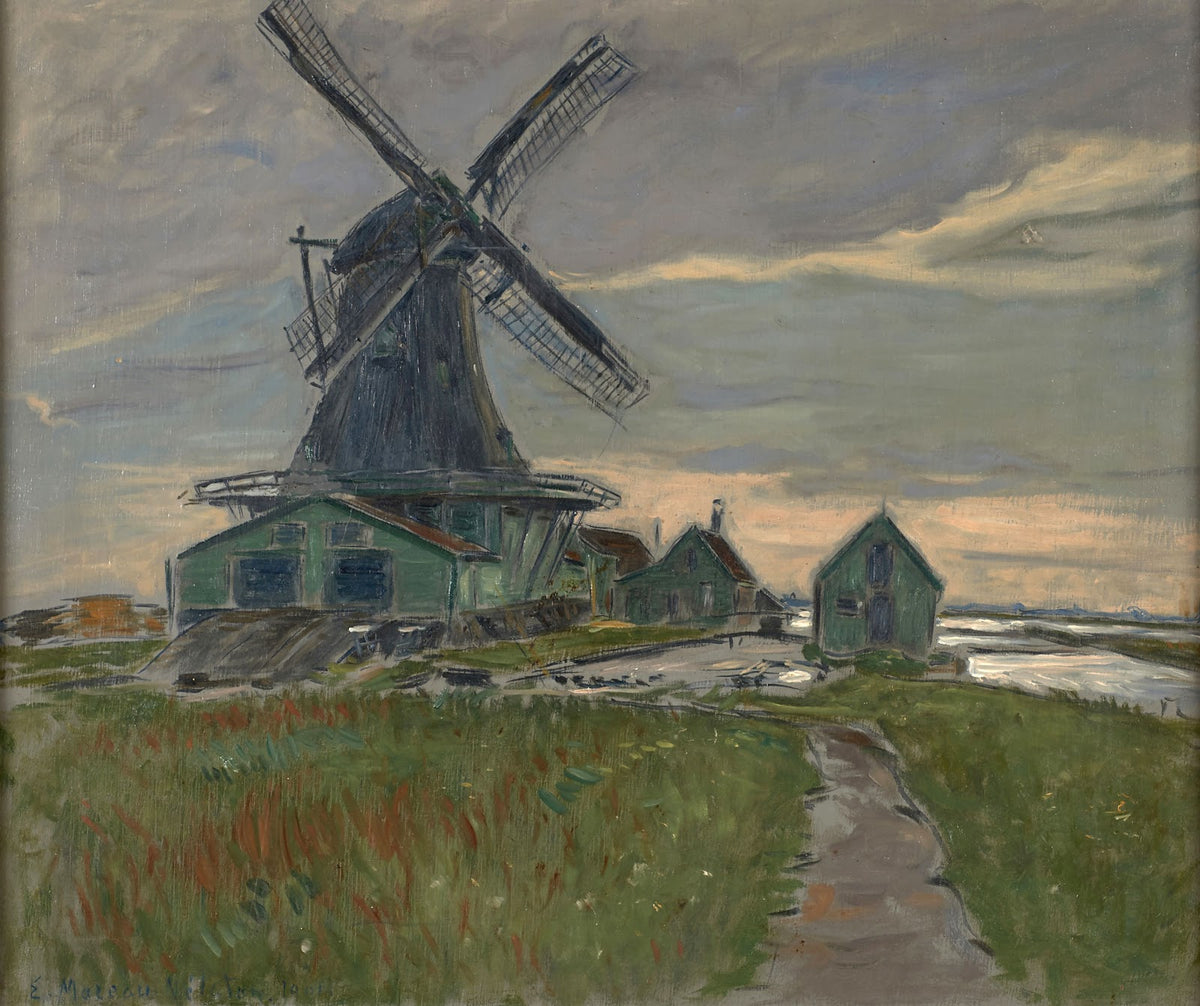 Paysage de Hollande au moulin