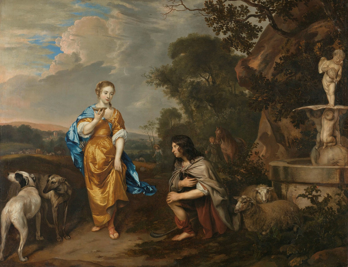 Double portrait of a young couple as Granida and Daiphilo c 1640   c 1670