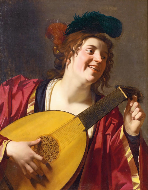 A Woman Tuning A Lute 1624
