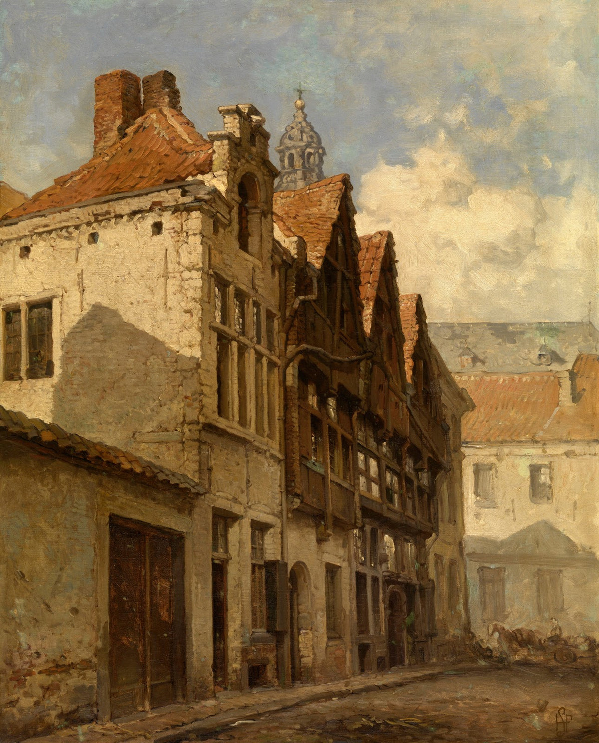 Stoelstraatje and the Tower of the St Pauls Church