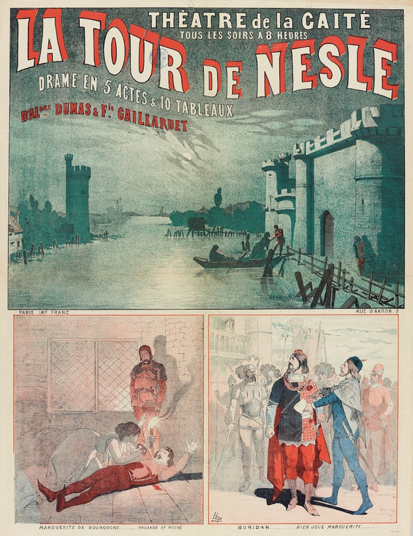 Theatre De La Gaite Tous Les Soirs A 8 Heures La Tour De Nesle 1882 1883