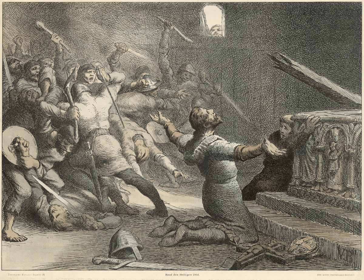 Knud den Helliges død Canute IV is slain