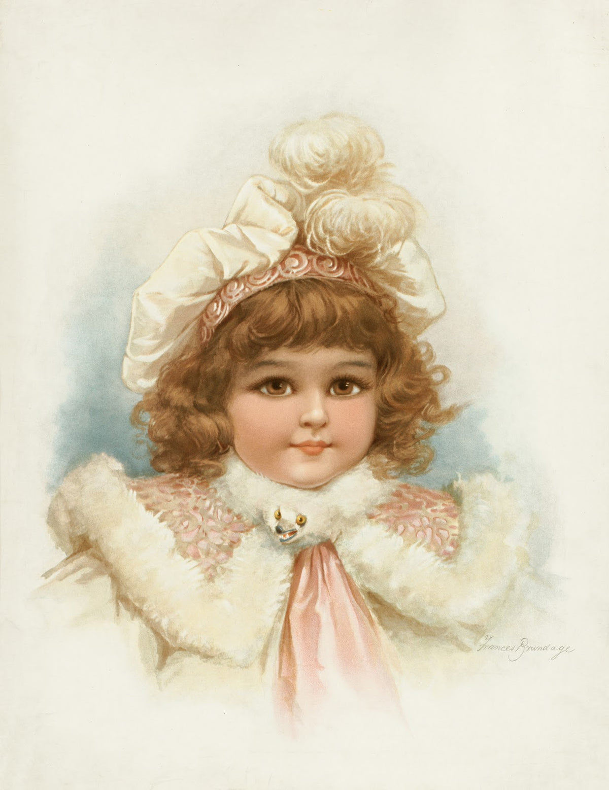Little girl with fur collar 1896