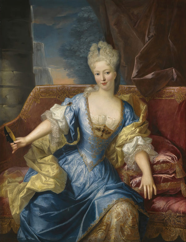 Portrait Of A Lady Seated On A Canapé 1710