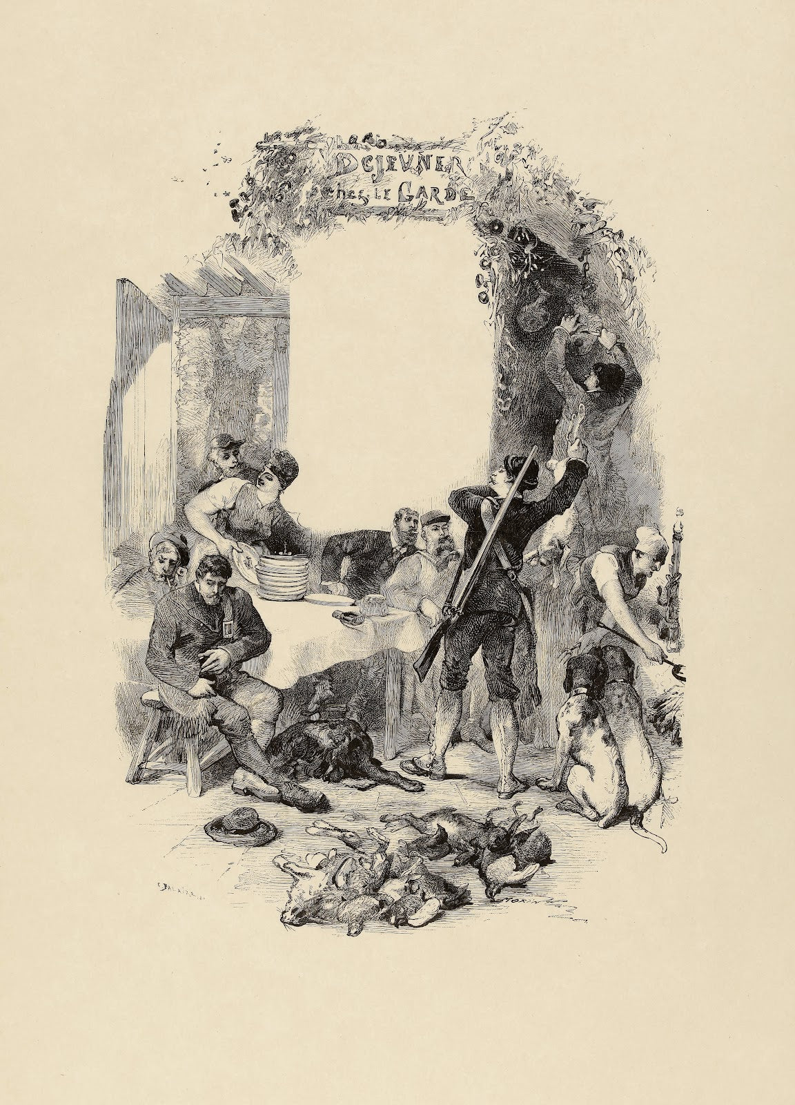 Les mois gastronomiques Septembre Déjeuner chez le garde 1877