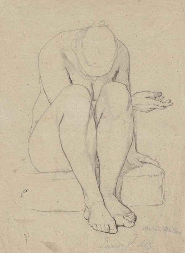 Sitting female nude