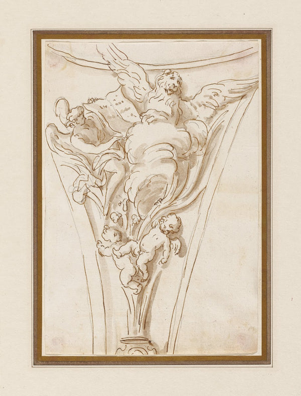 Spandrel Study Angels with the Symbols of St Mark 174755