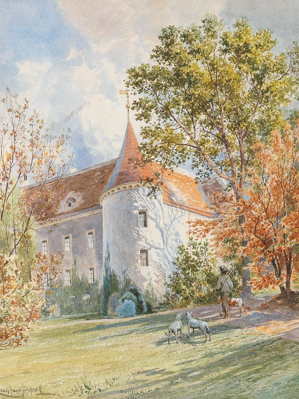 Jagdschlössl im herbstlichen Sonnenlicht