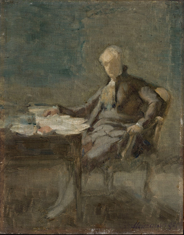 Portrait of a man in the 18th century costume