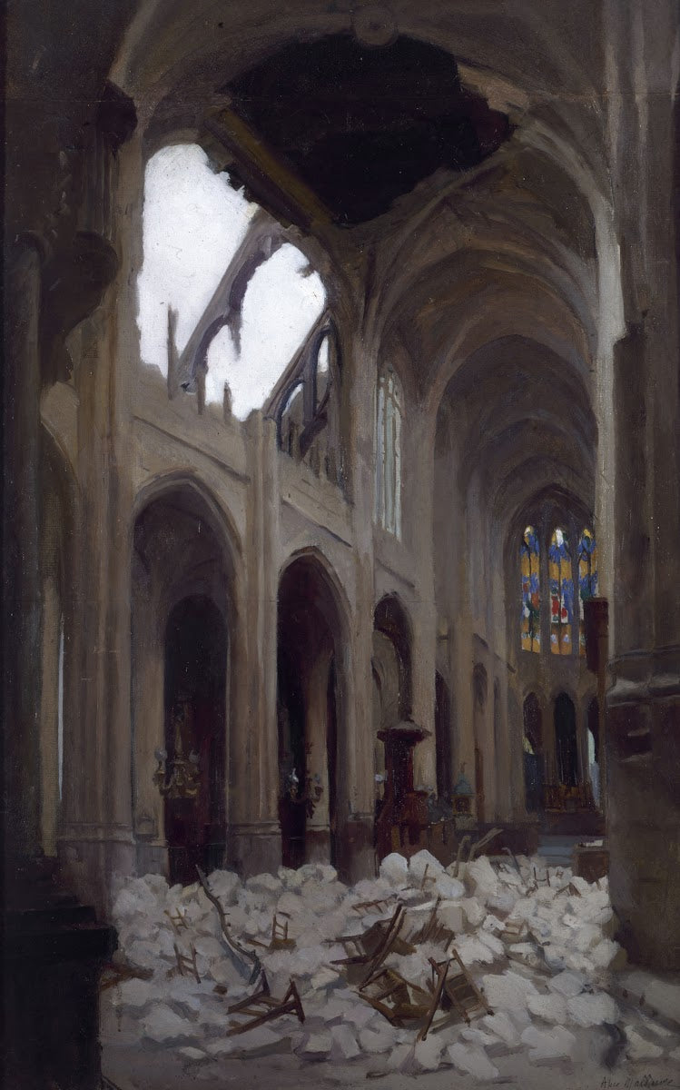 Intérieur de léglise Saint Gervais après le bombardement du Vendredi saint 29 ma