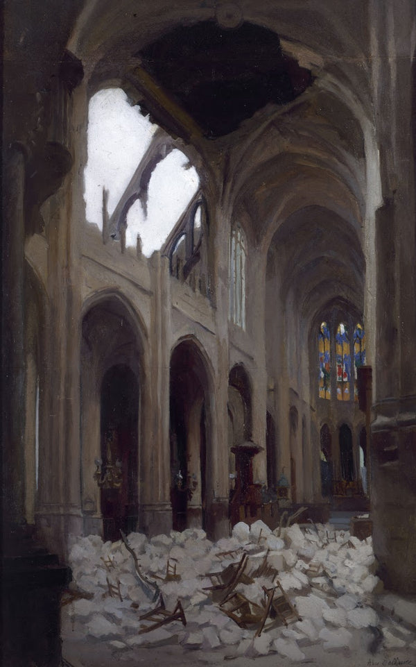 Intérieur de léglise Saint Gervais après le bombardement du Vendredi saint 29 ma