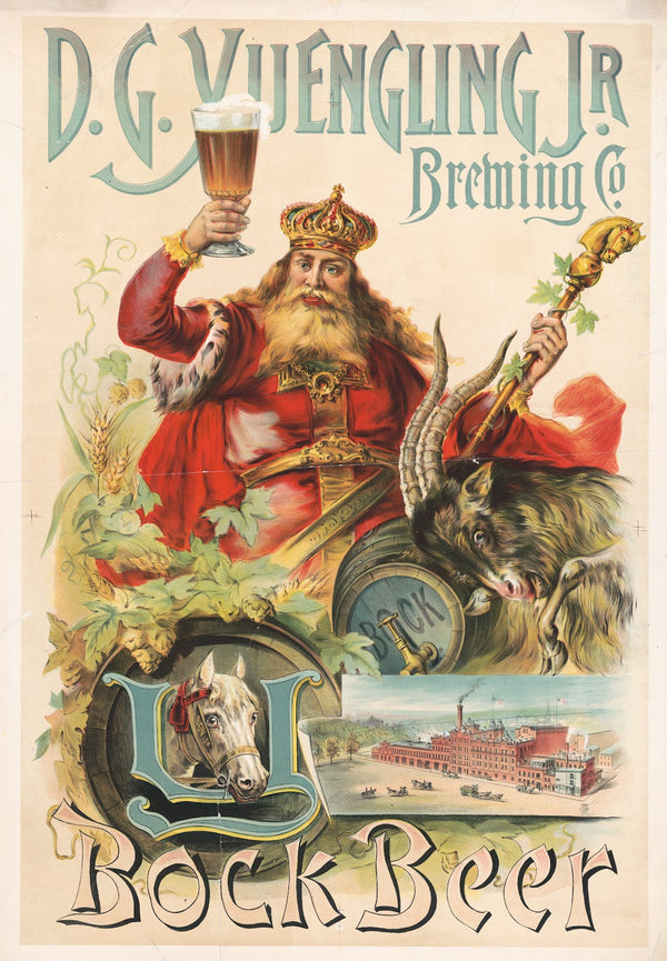DG Yuengling Jr Brewing Co bock beer 1890