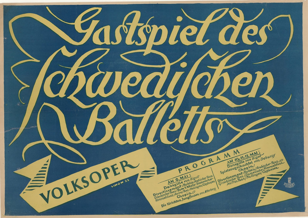 Gastspiel Schwedischen Balletts 1922