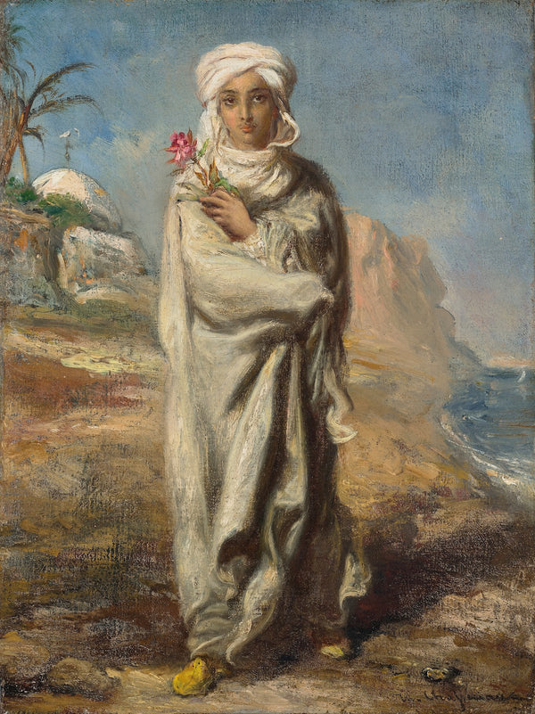 Jeune homme arabe debout circa 1847 1848