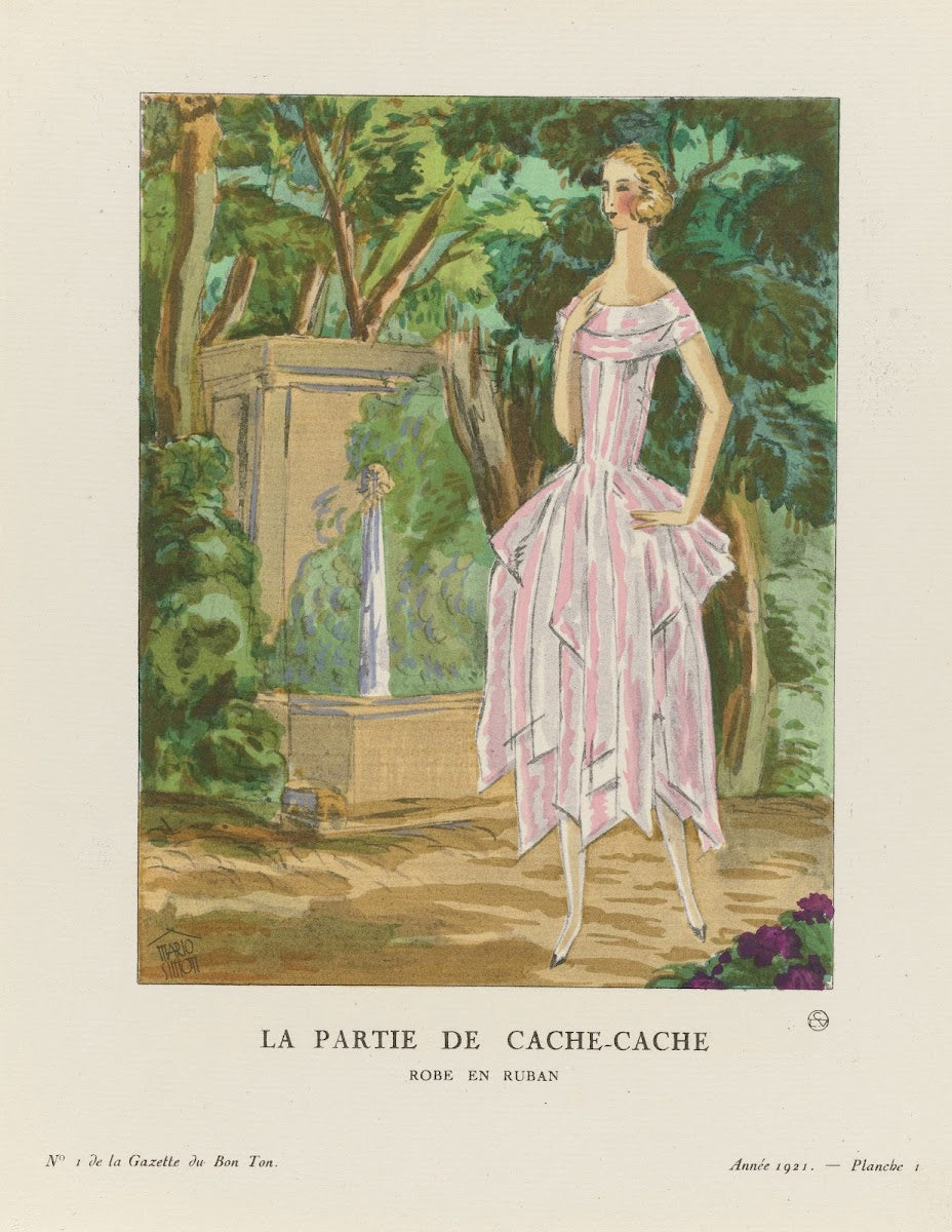 La partie de cache cache Robe en ruban 1921