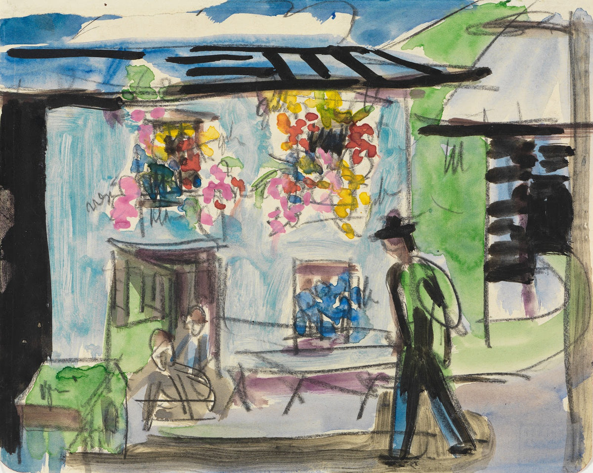 Ein Häuschen mit Blumenfenstern 1930