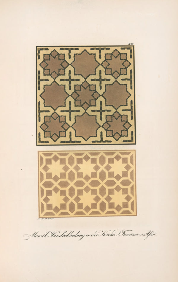 Mosaik Wandbekleidung in der Kirche S Francesco zu Assisi 2 1842