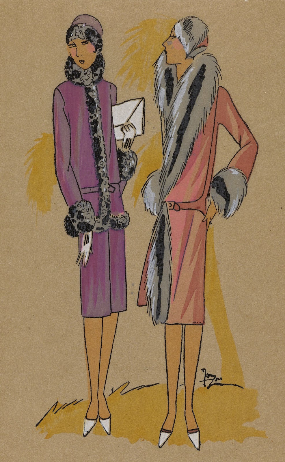 RISQUE TOUT Tailleur de velours 1927