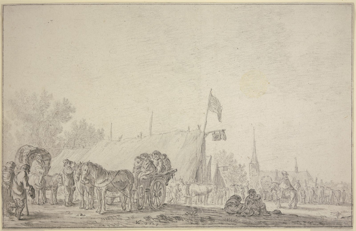 Jahrmarkt im Dorf Valkenburg 1629
