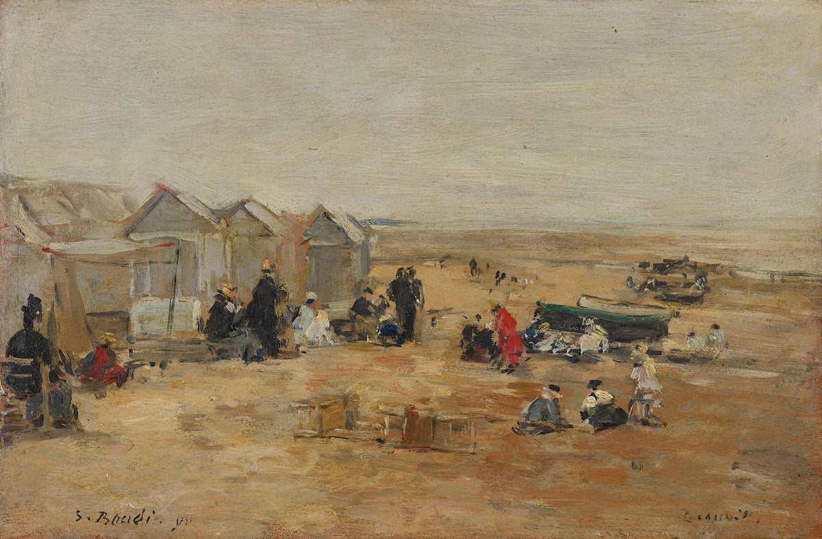 Deauville Scène de plage 1890