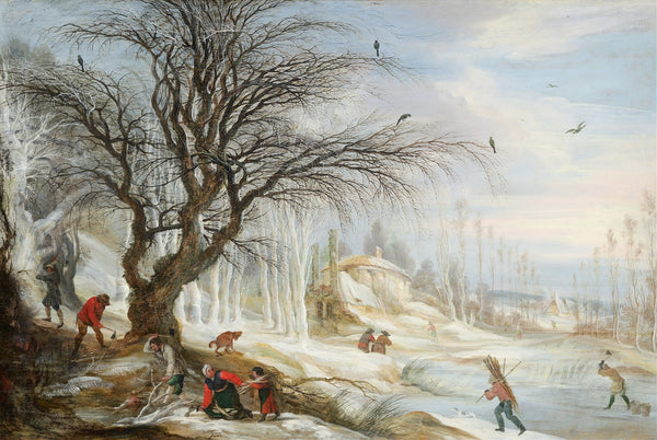 Winter Landscape with Wood Gatherers after 1617