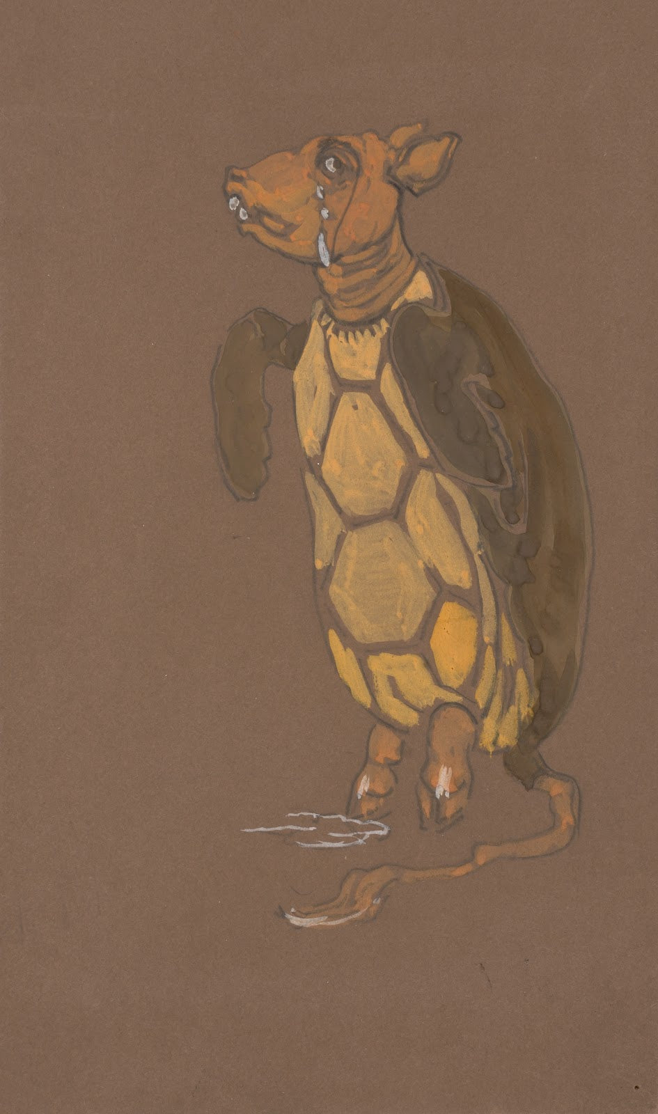 Mock Turtle costume design for Alice in Wonderland 1915