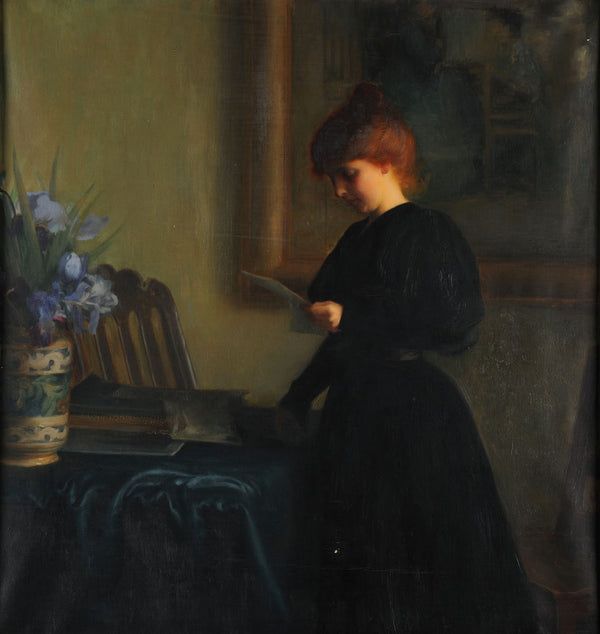 Jeune fille lisant une lettre 1859   1900