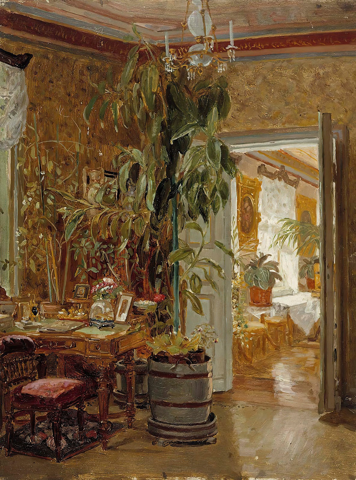Interior From The Hallonblads Home Hympölä Manor 1888