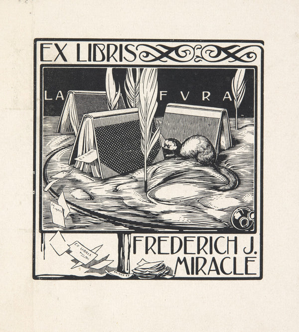 Ekslibris Frederich J Miracle 1904