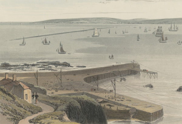 Quay at Straddon Point Near Plymouth 1825