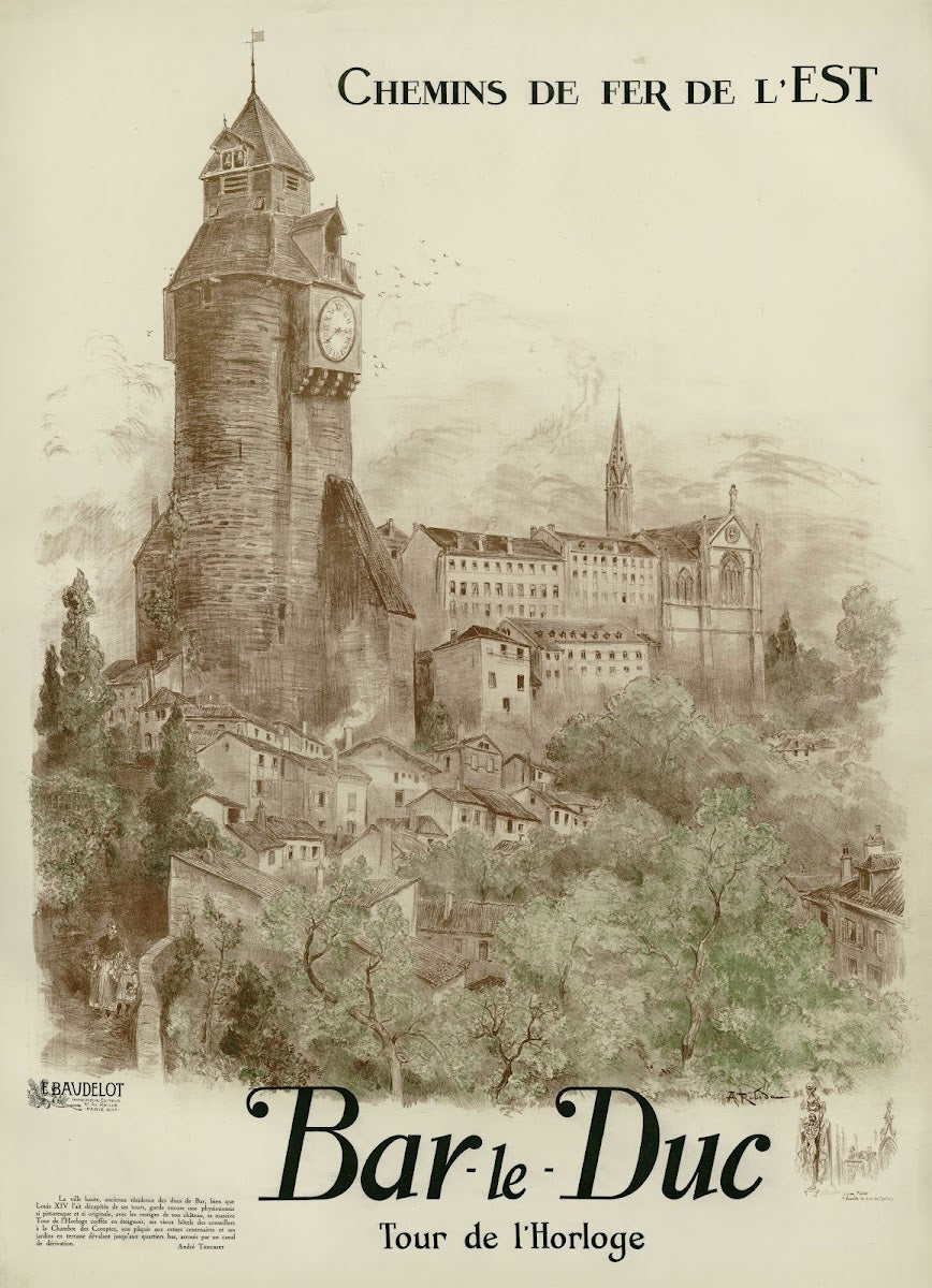 Chemins de Fer de lEst  Bar le Duc tour de lhorloge