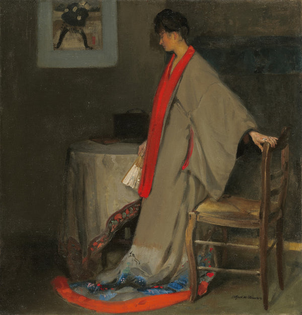 Young Woman in Kimono c 1901
