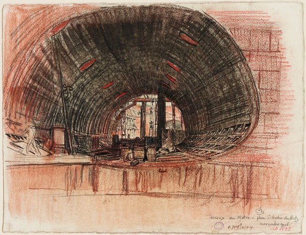 Travaux du métro place Saint André des Arts 1906