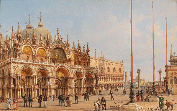 A View Of St Marks Basilica And A View Of St Marks Square