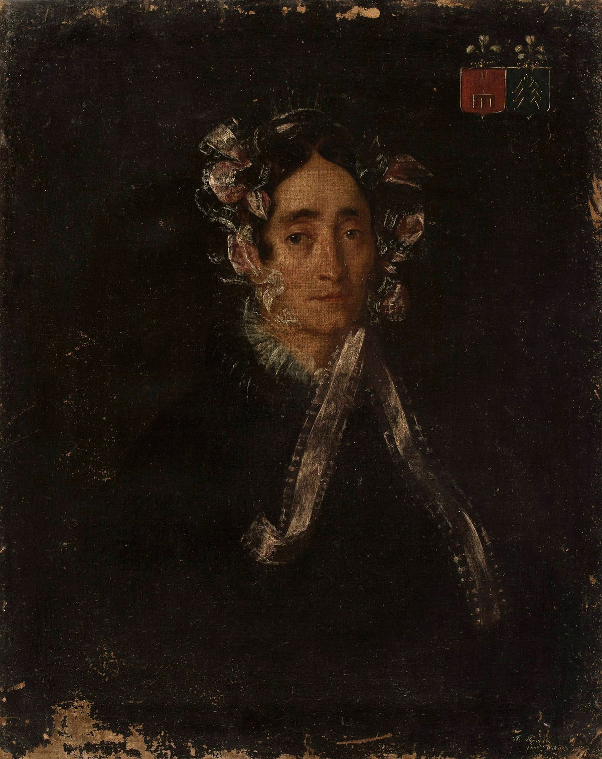 Portrait of a woman in a cap 1828