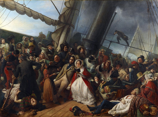 Seasickness at the Ball on Board an English Corvette About 1860s