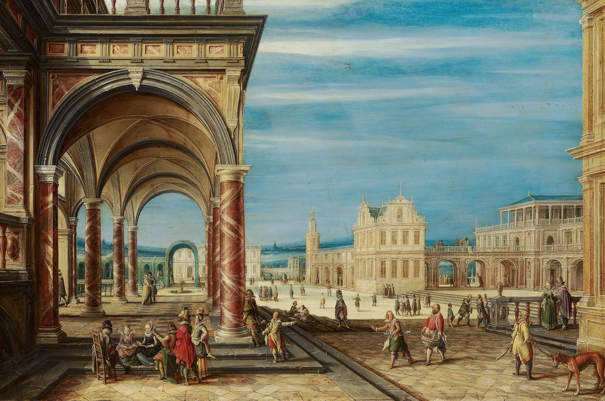 A Square with Imaginary Buildings 1614