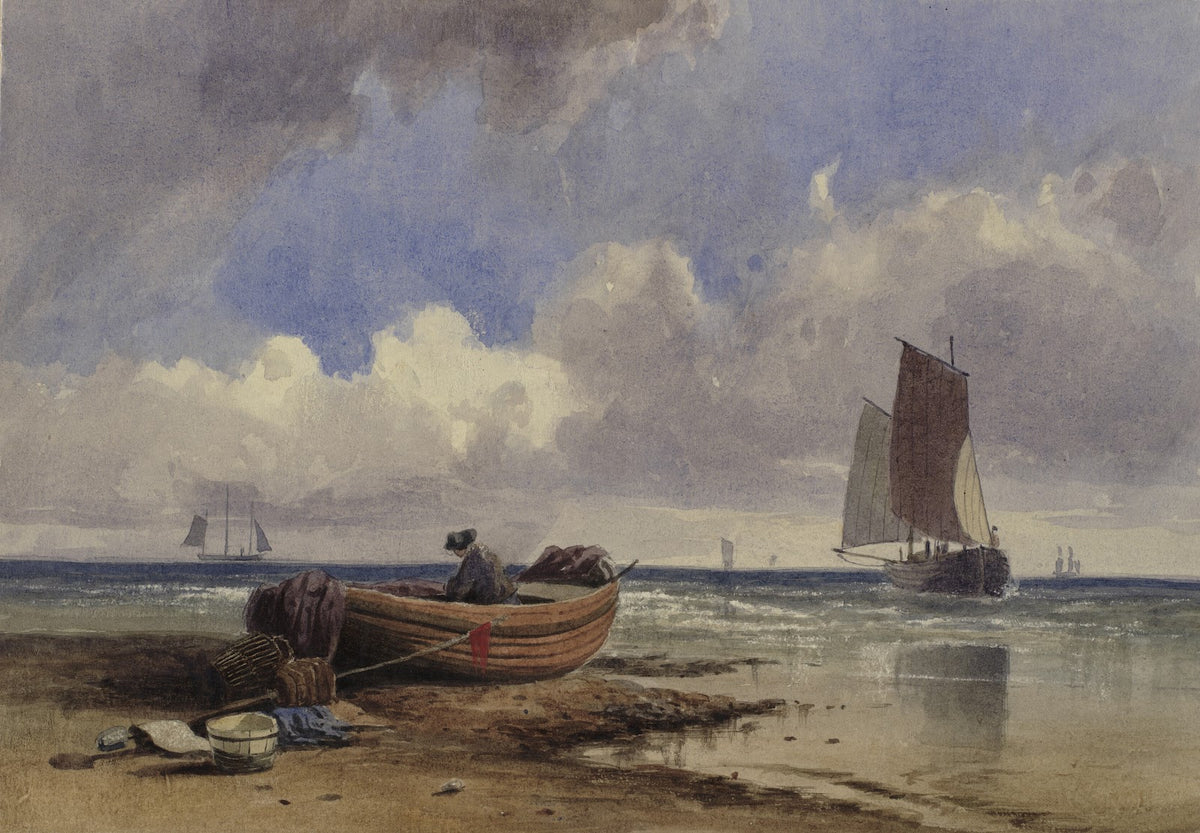 Fishing boat on the shore at Hastings 1835  1864