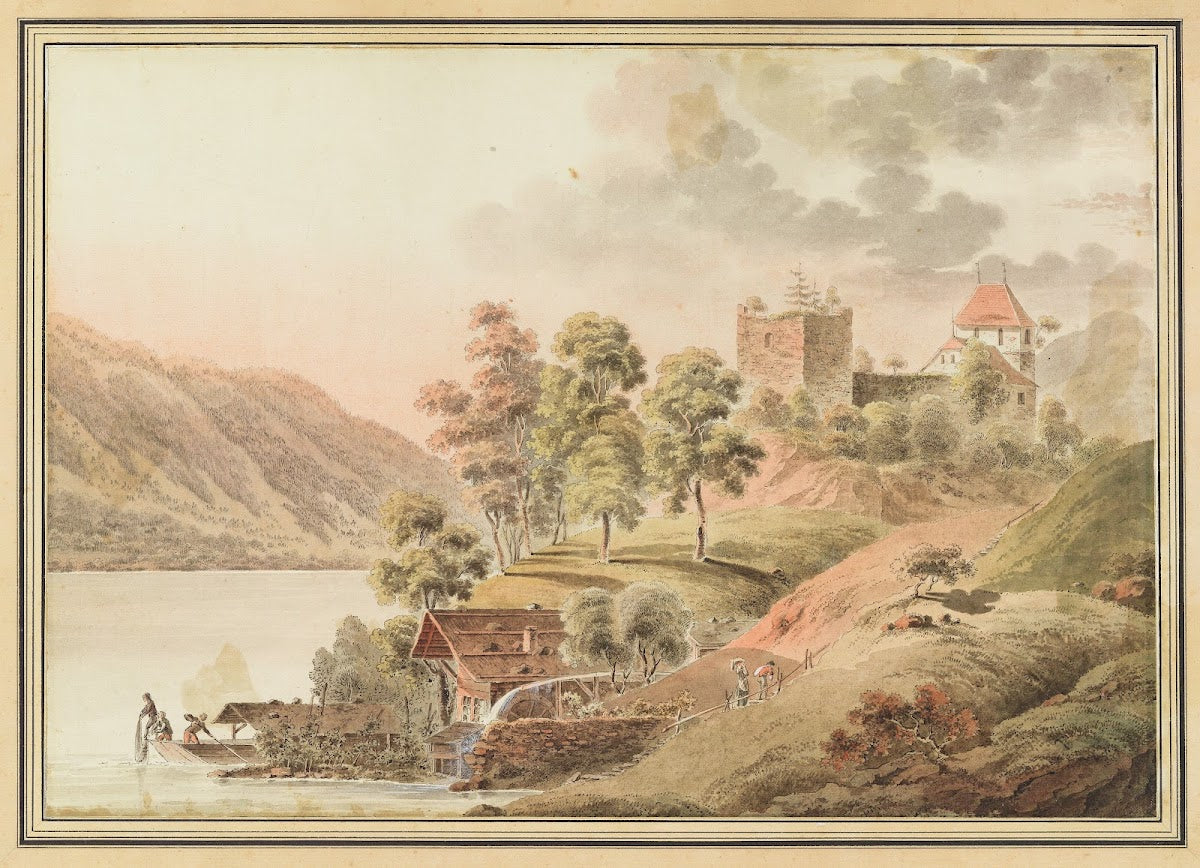 Vue du Chateau de Ringenberg au Lac de Brienz