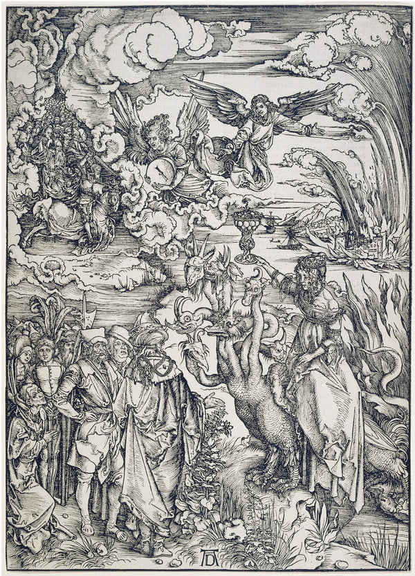 Das babylonische Weib aus der Folge der Apokalypse Urausgabe Deutsch 1498 ca 149