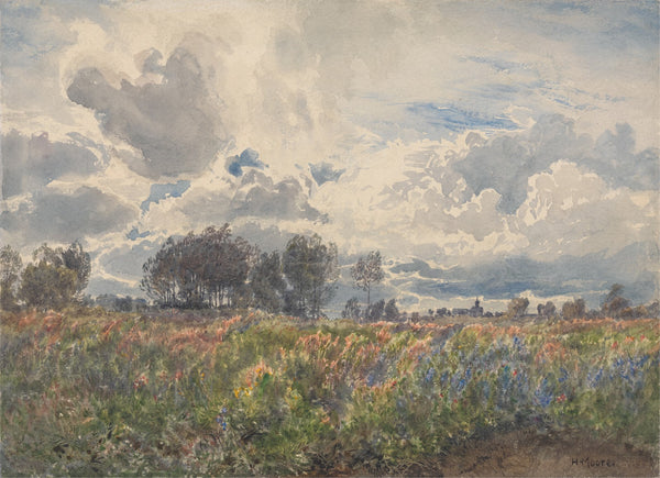 Showery June Picardy between 1870 and 1880