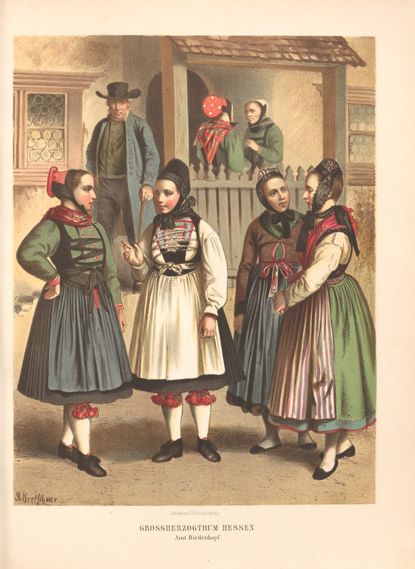 Deutsche Volkstrachten Pl20 1870