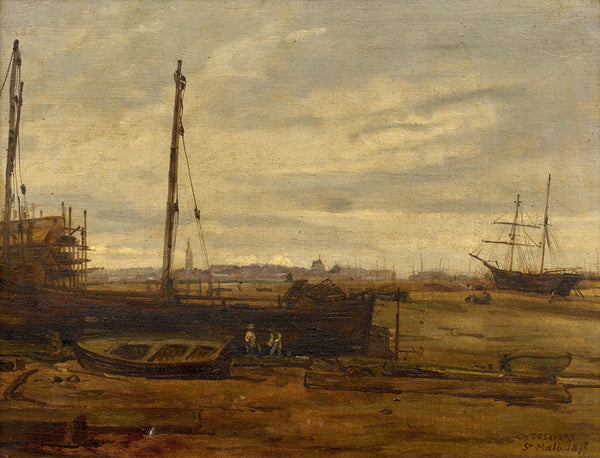 Vue de Saint Malo prise de Dinard 1875