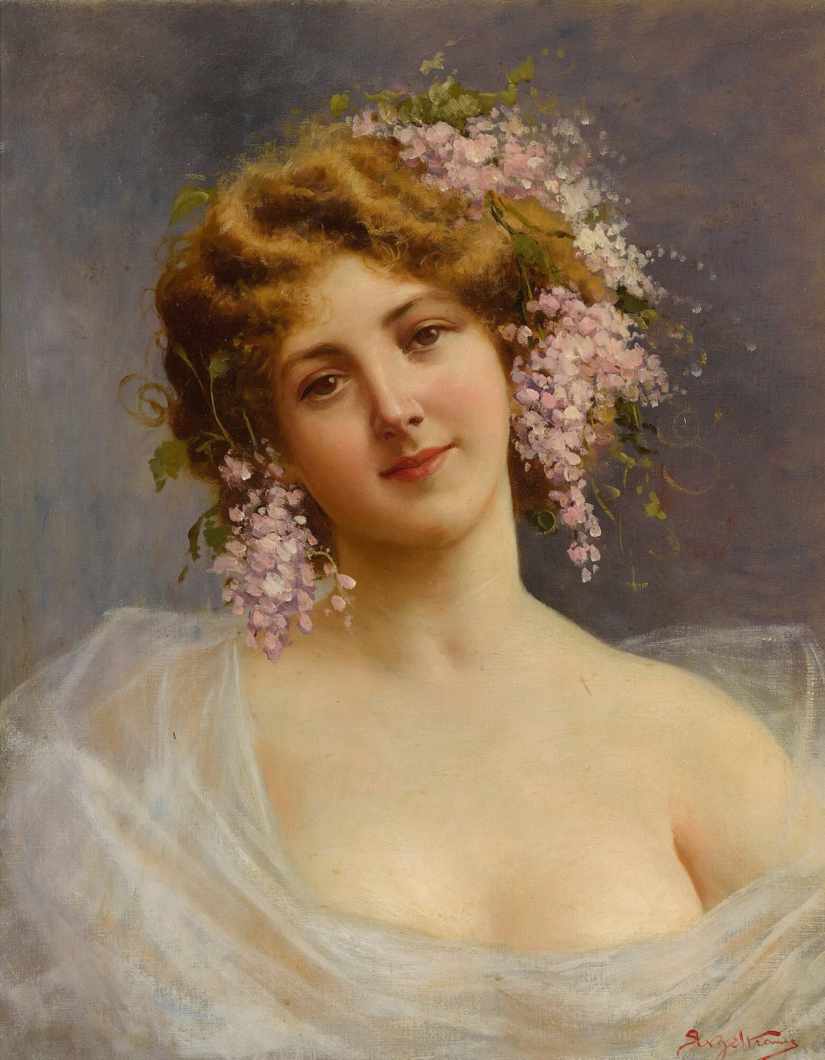 Girl With Lilacs