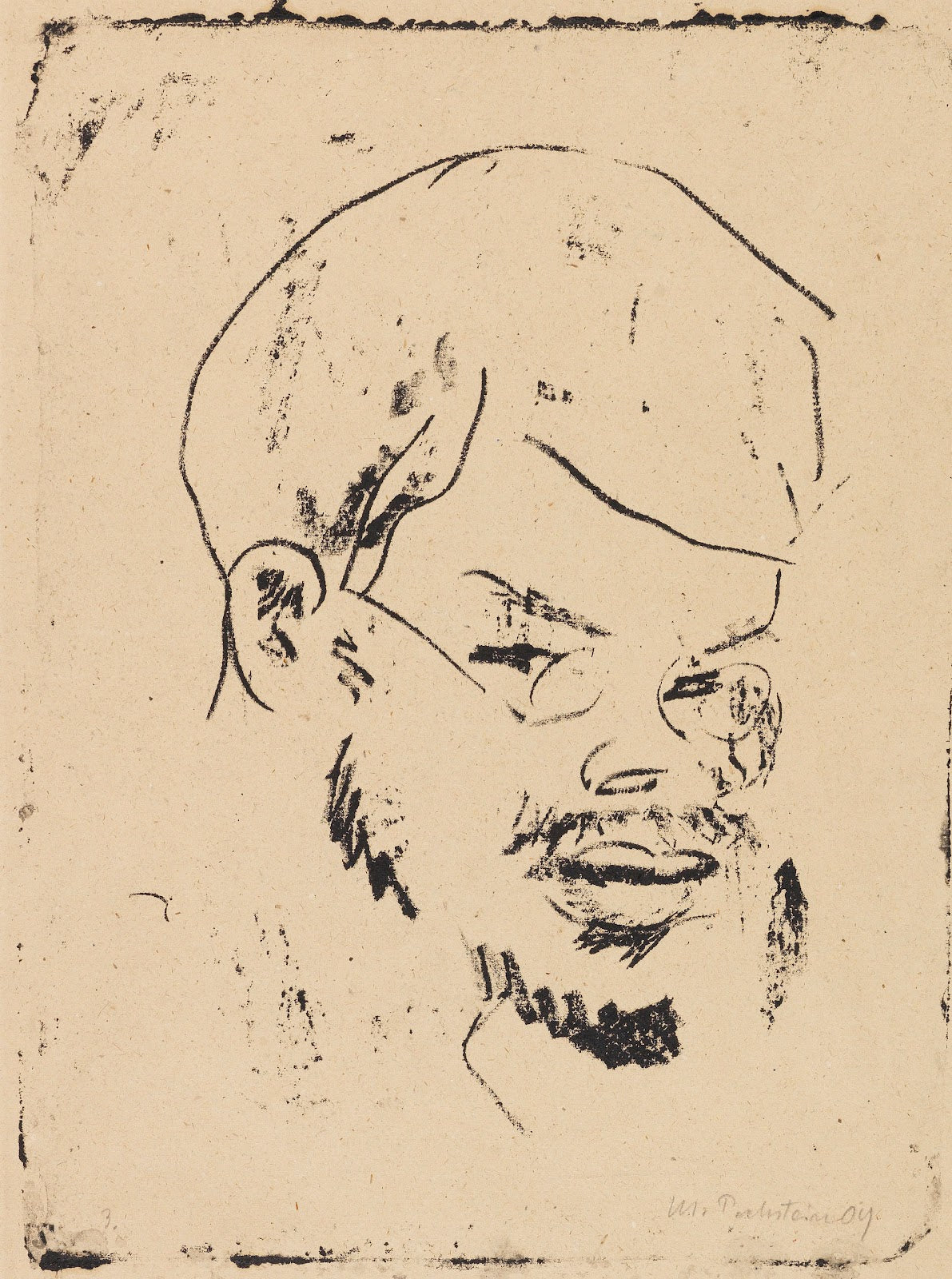 Man with Glasses Portrait of Karl Schmidt Rottluff 1909