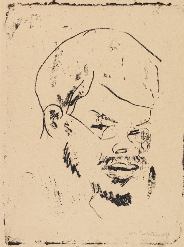 Man with Glasses Portrait of Karl Schmidt Rottluff 1909