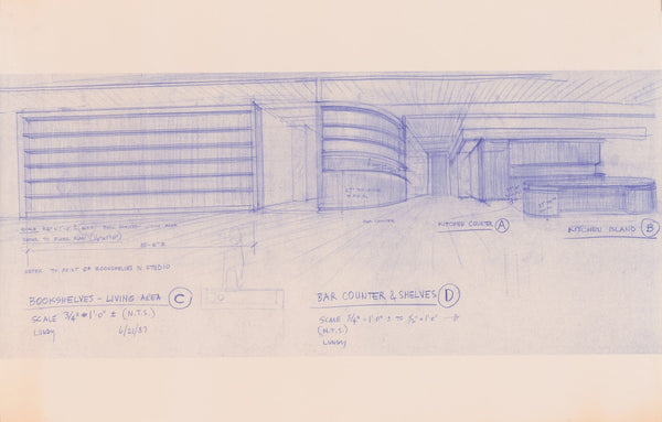 Residence for Mr and Mrs Victor Lundy 701 Mulberry Lane Bellaire Texas Bookshelv