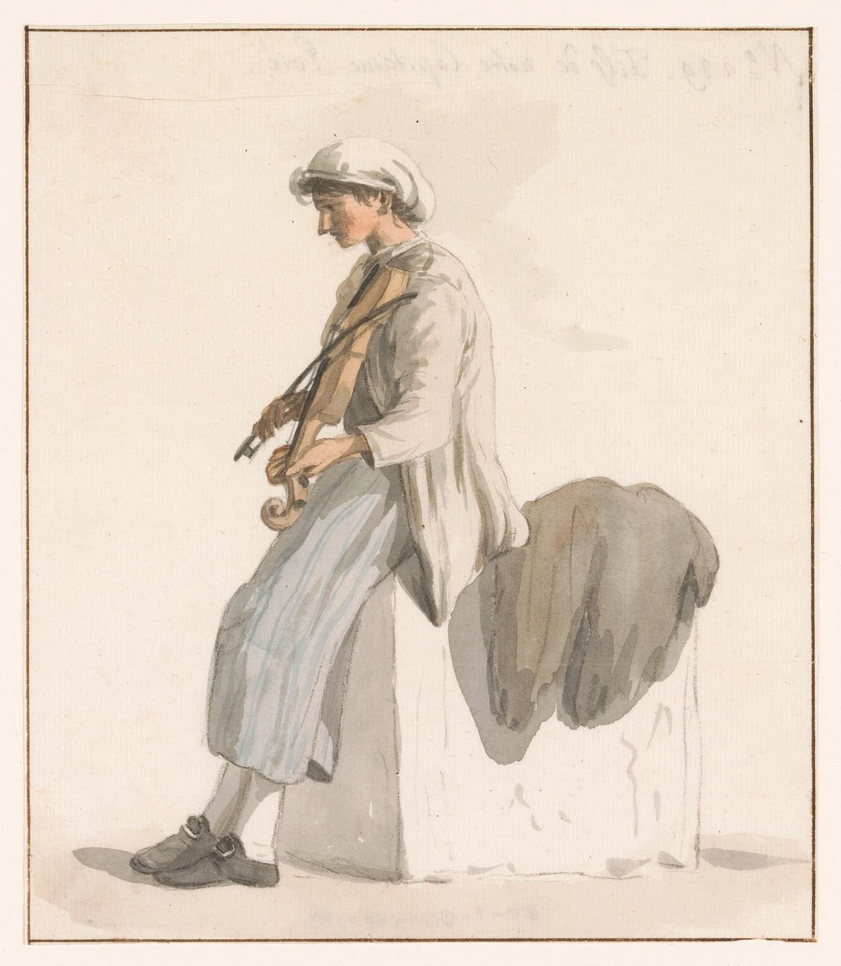 Zoon van kapitein Erié met viool 1778