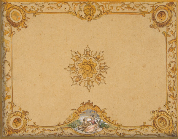 Design for a ceiling with painted decoration 183097