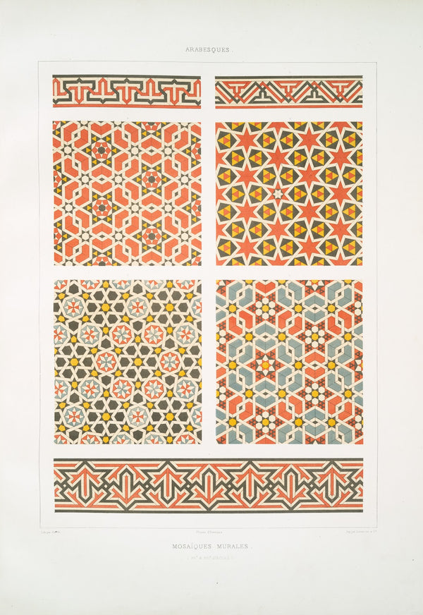 Arabesques mosaïques murales XVe  XVIe siècles 1877
